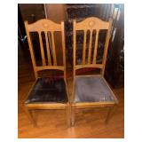 antique oak dining Arts and Crafts style Chairs