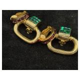 VTG Clip Ons Colored Rhinestone Lot