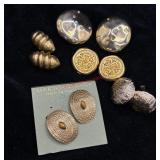 VTG Clip Ons/ Cuff Link Gold Toned  Lot