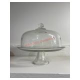 Large Glass Cake Stand           (Garage Back