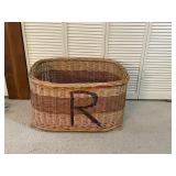 large vintage wicker basket(Master bedroom)