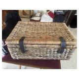 Woven Basket filled with sz 8 shoes (Shoes a