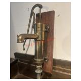 Large Vintage Brass Farm Kitchen Well Water Hand