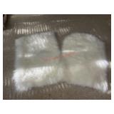 TWO 26in Faux Fur Fabric Squares