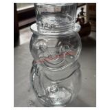 Glass Snow Man Canister VTG               (Sun