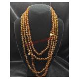 Two Cut Glass Long Necklaces KH Studios