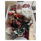Christmas Tote of Vintage Decorations     (Sun