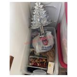 Christmas Tote of Vintage Decorations     (Sun