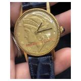 Desta Swiss Made Liberty Coin Watch    (Jewelry)