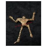 Large Statement Gold Toned Ultra brooch