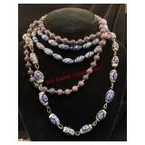 Three Heavy Weight Beaded Necklaces