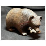 6in Long Bear Figure signed Bryan