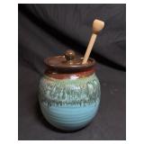 Unused Pottery Honey Jar           (Book Shelves)