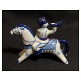 Small Vintage Gzhel Russian porcelain figurine