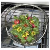 vintage, artificial faux fruit centerpiece