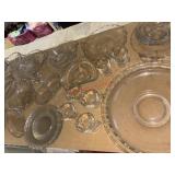 Vintage Fostoria Clear Glass Serving Dishes lot