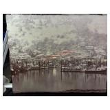 Vintage 19in Print On wood             (Row A