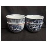 Porcelain Lotus Flower teacups               (Row