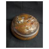 Wood Carved Wolf Trinket Box               (Row A