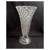 Vtg Indian Glass Long Stem Vase