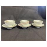 Nippon tea cups and saucers (ROW C)