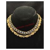 Two Choker Style Gold toned Necklaces