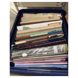 Filing Tote of VTG Paper Doll Books