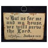 Joshua 24:15 Home Sign Decor      (Row A Right