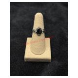 vintage Sterling Silver and Hematite ring