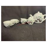 vintage miniature porcelain panda tea set(ROW C)