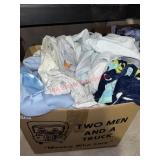 Box lot of Blankets, Towels and more