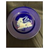 vintage Takahashi cobalt blue glazed porcelain