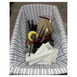 Woven Basket with contents lot      (Row A Let