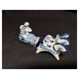 vintage Russian Gzhel porcelain figurine