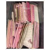 Large Lot of Pinks and White lace trim for sewing