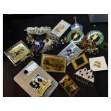 Large Lot of Vintage Pins             (Bookshelf)