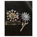 Two Rhinestone Brooch Lot             (Bookshelf)