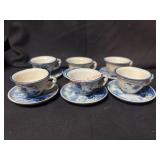 Miniature Blue Delft Teacup and Saucer See Photo