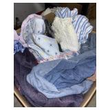 Box Lot of Fabric and Clothing