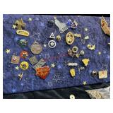 Vintage Pins on Board with Backs