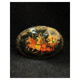 Hand Painted USSR Vtg Brooch