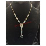 Vintage Dangle Rhinestone Necklace