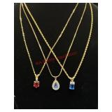 lot of 3 Gold Toned Necklaces