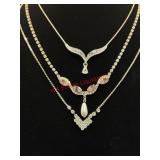 Lot of 3 Elegant Necklaces