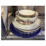 Lot of Plates Bowls and Platters      (ROW D Wall