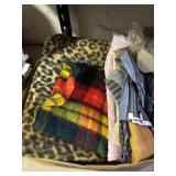 Box Lot of Misc Fabrics to be gone thru