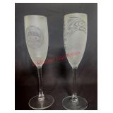 champagne flutes feature indigenous art