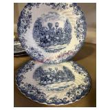 Lot of FOUR Jonson Brothers Coach Scenes Plates