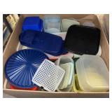 Large box of Vintage Tupperware with lids