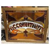 VTG Large Stained Glass 'Accounting' Sign
